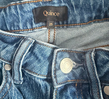 Quince women’s Bella stretch Barrel jeans 28” sz 25