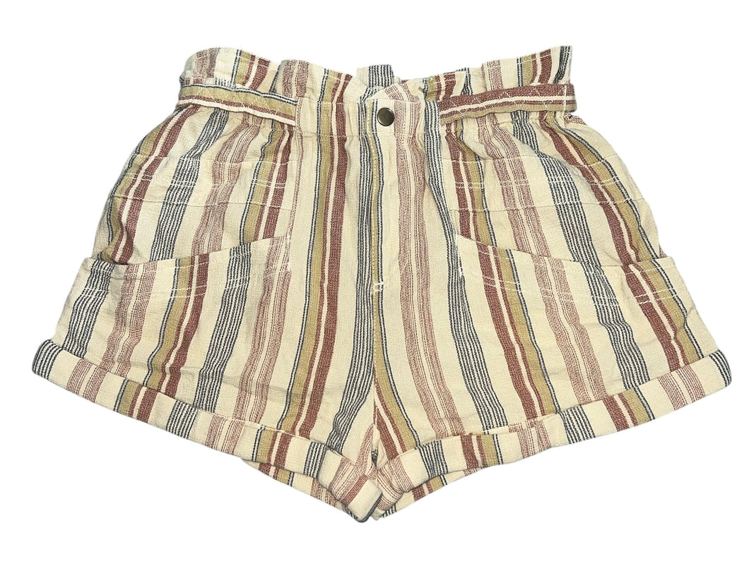 Free People women’s Topanga cuff shorts in Tea Combo XS