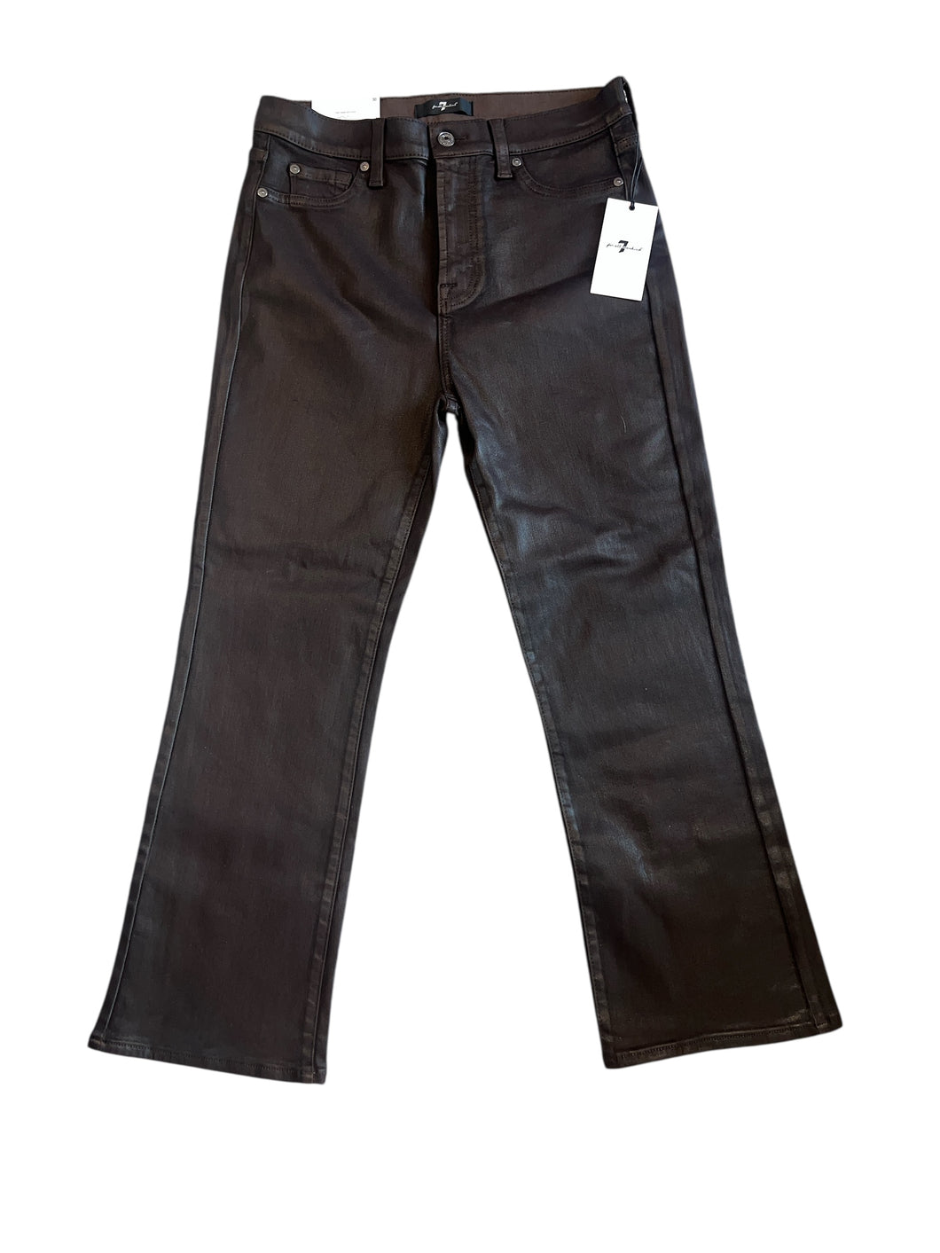 Seven 7 For All Mankind women’s coated high waist slim kick jeans 30 NEW
