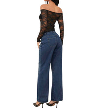 Shein Bae women’s sheer lace off shoulder top M NWT