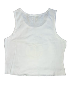 Love Junkie girls New York cropped happy face tank L(12-14)