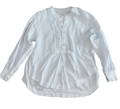 We The Free by Free People women’s pinstripe raw edge top XS