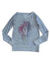 Chaser Brand women’s cozy knit peace fingers sweater S