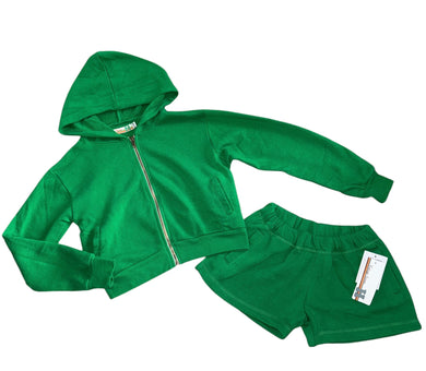 Vintage Havana girls 2pc zip hoodie and shorts set XL(16) NEW