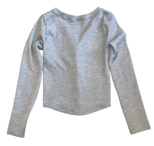 Suzette collection junior women’s ribbed snap henley top XS/S