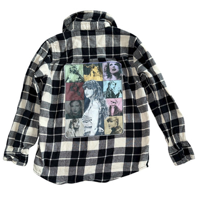 Unbranded girls Taylor Swift graphic flannel shirt (no size, 7/8 read measurements)