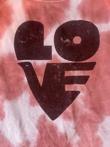 Crewcuts girls bleach dye LOVE sweatshirt S(6-7)