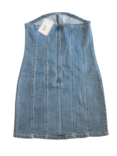 Katie J NYC junior Rome strapless denim dress M NEW