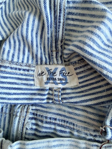 We The Free x Free People Ziggy striped denim shortall XS