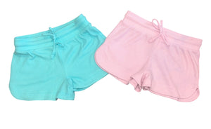 Suzette Collection girls 2pack waffle knit shorts M(8-10)