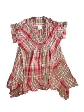 Free People women’s Agnes plaid mini dress XS NEW