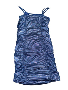 Flowers By Zoe girls ruched shimmer dress M(8-10) NEW