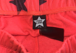 Pixie Lane girls neon star lounge shorts 9-10