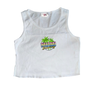 Lucy girls Miami Dreaming cropped tank top M(10-12)