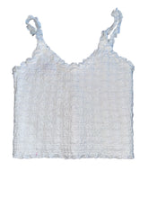 Katie J NYC junior Shari smocked cropped tank top S