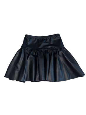 Random Hearts girls vegan leather mini skirt 6