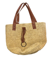 Free People En Riva Raffia straw and leather tote bag NEW