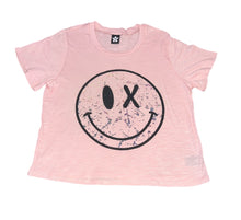 Pixie Lane girls burnout splatter happy face tee 9-10