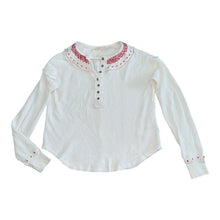 We The Free x Free People women’s Holly henley embroidered top XS