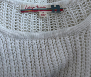 Vintage Havana girls cropped sweater tank top M(10-12)