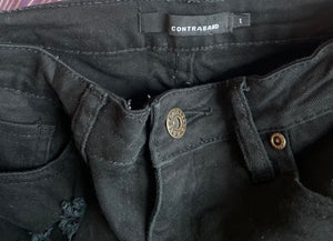 Contraband junior girls ripped cutoff jean shorts 1