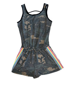 Pixie Lane girls camouflage rainbow panel romper 8