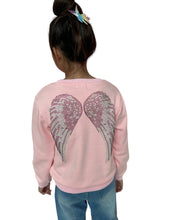 Lola & The Boys girls rhinestone angel wings sweatshirt 10