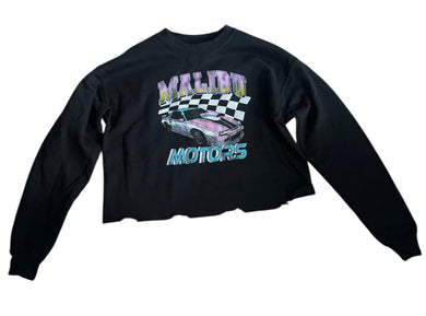 Prince Peter girls cropped Malibu Motors graphic sweatshirt L(12)