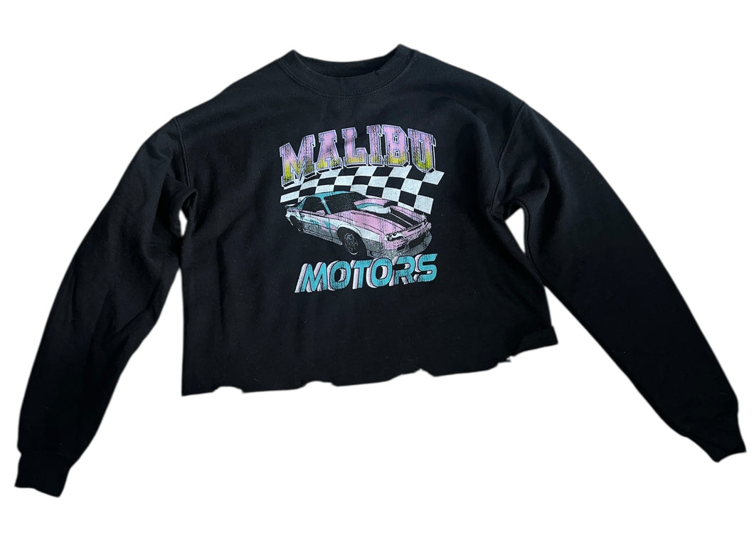 Prince Peter girls cropped Malibu Motors graphic sweatshirt L(12)