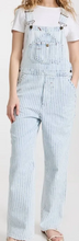 Faherty women’s Topsail Railroad stripe overalls XS NEW