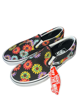 Vans women’s peace floral slip on sneakers 7.5 NEW