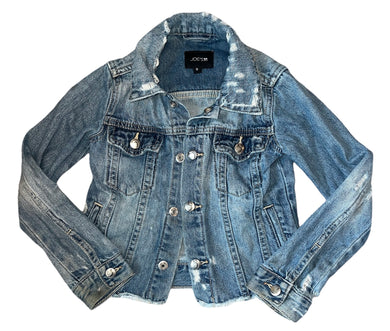 Joe’s Jeans girls distressed denim jean jacket 6