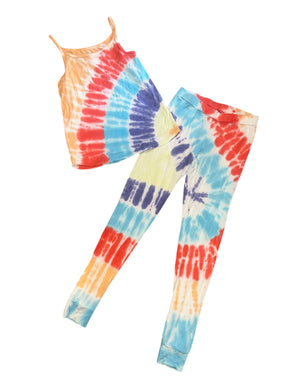 Rowdy Sprout girls 2pc tie dye sleep/lounge set 8