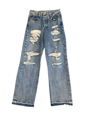 Levi’s women’s Ribcage Straight high rise ankle jeans 25