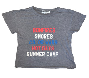 Suburban Riot girls Bonfire Smores Color Wars Hot Days Summer Camp tee M(10-12)