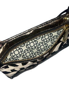 Rafe New York Celia genuine calf hair wristlet with beaded strap