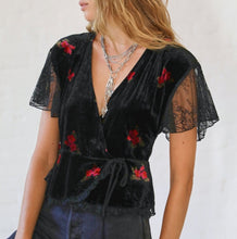Free People women’s roses wrap blouse S NEW