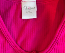 Suzette Collection girls snap henley cropped tank top S/M
