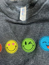 Jerzees Nublend girls custom distressed embroidered happy face sweatshirt L(14-16)