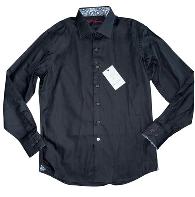 Robert Graham boys Joy flip collar dress shirt L(16) NEW