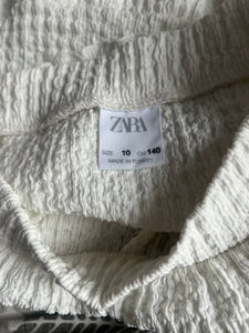Zara girls textured ruffle mini skirt 10