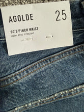 Agolde women’s 90’s pinch waist high rise straight leg jeans 25 NEW