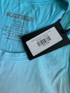 Katie J NYC Livi juniors ribbed dip dye racerback crop tank S NEW