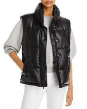 Marc New York women’s faux leather puffer vest S NEW