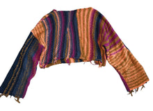 Free People women’s Baja cropped sweater in Tropical Nights combo S