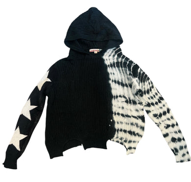 Vintage Havana girls distressed star hooded sweater M(10-12)