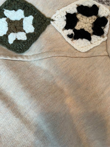 Current Air women’s crochet patch open cardigan XS