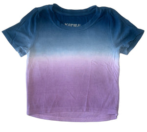 Katie J NYC junior women’s Livi ribbed cropped dip dye tee XS