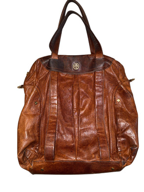 Tory Burch large leather satchel tote bag