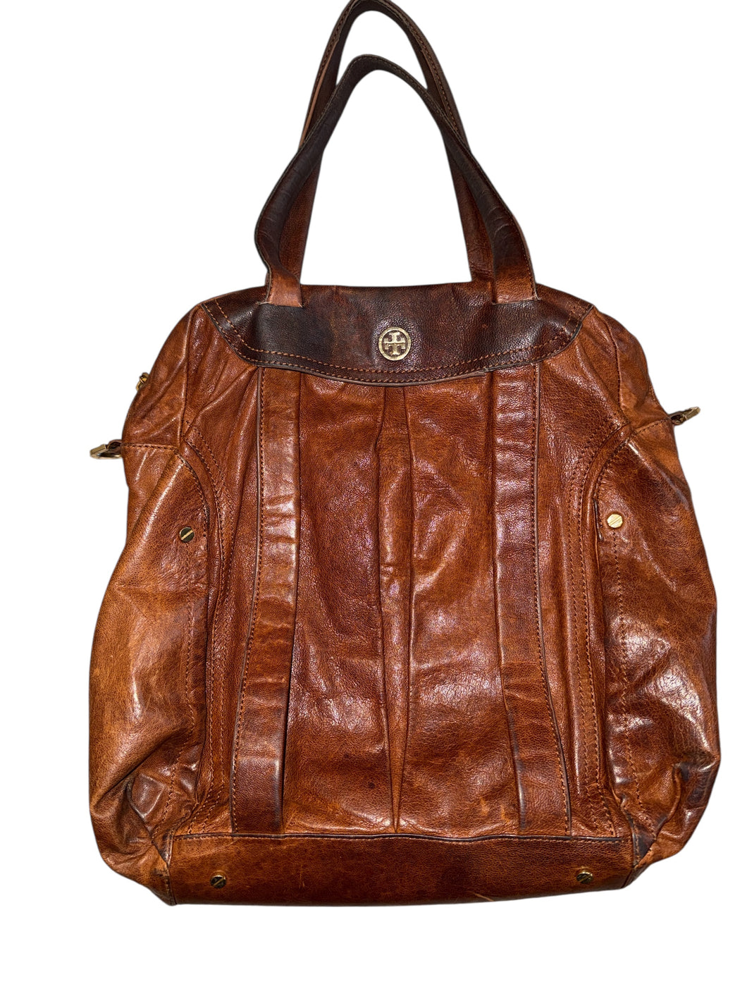 Tory Burch large leather satchel tote bag